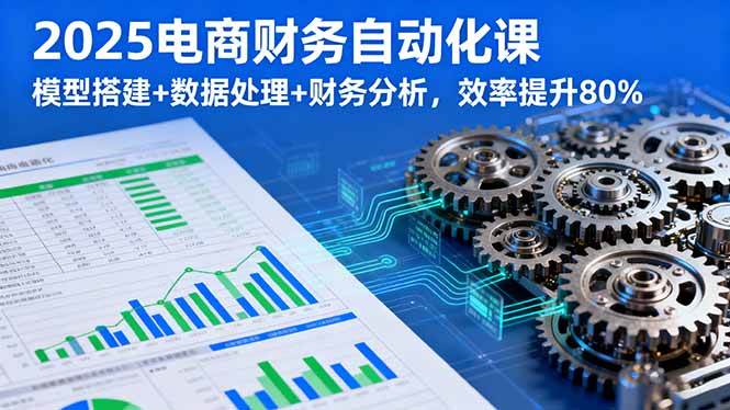 (16021期)2025电商财务自动化课,模型搭建+数据处理+财务分析,效率提升80%-来福网创