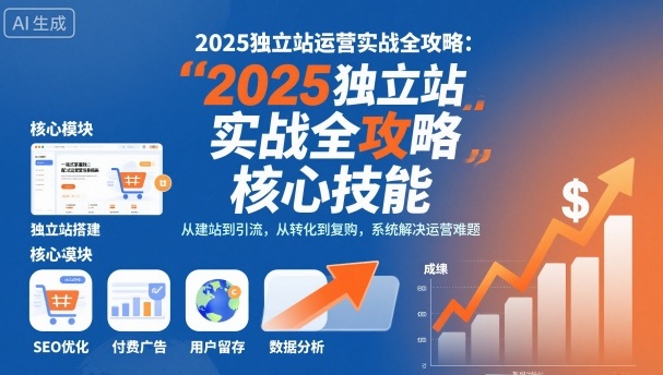 2025独立站运营实战全攻略,一站式掌握独立站运营核心技能-来福网创
