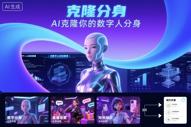 AI数字人认知实操课,克隆你的数字人分身-来福网创