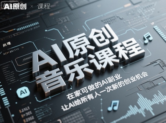 AI原创音乐课程,在家可做的Ai副业,让Ai给所有人一次新的创业机会-来福网创