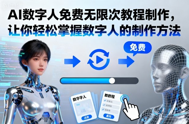 AI数字人免费无限次教程制作,让你轻松掌握数字人的制作方法-来福网创