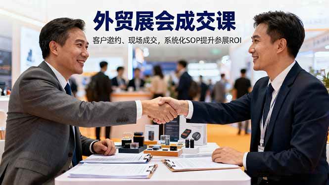 (16356期)外贸展会成交课,含目标制定、客户邀约、现场成交,系统化SOP提升参展ROI-来福网创