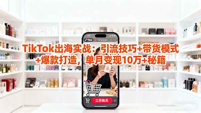 (16358期)「TikTok出海实战」引流技巧+带货模式+爆款打造,单月变现10万+秘籍-来福网创