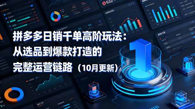 (16404期)拼多多日销千单高阶玩法:从选品到爆款打造的完整运营链路(10月更新)-来福网创