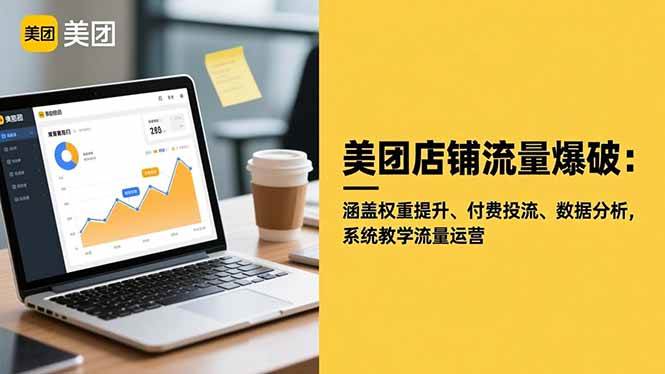 (16499期)美团店铺流量爆破:涵盖权重提升、付费投流、数据分析,系统教学流量运营-来福网创