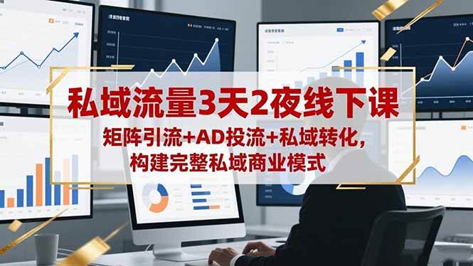 (16483期)私域流量3天2夜线下课,矩阵引流+AD投流+私域转化,构建完整私域商业模式-来福网创