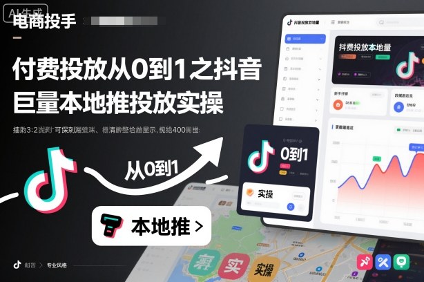 付费投放从0到1之抖音巨量本地推投放实操-来福网创