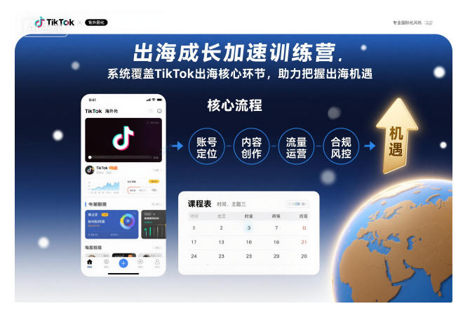 出海成长加速训练营,系统覆盖TikTok出海核心环节,助力把握出海机遇(更新)-来福网创
