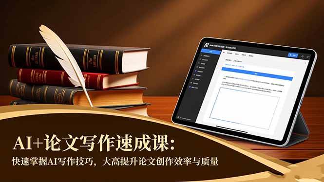 (16568期)AI+论文写作速成课:快速掌握AI写作技巧,大幅提升论文创作效率与质量-来福网创