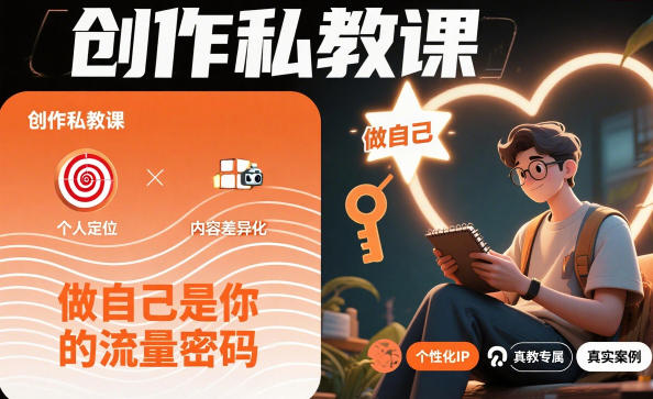 创作私教课,做自己是你的流量密码-来福网创