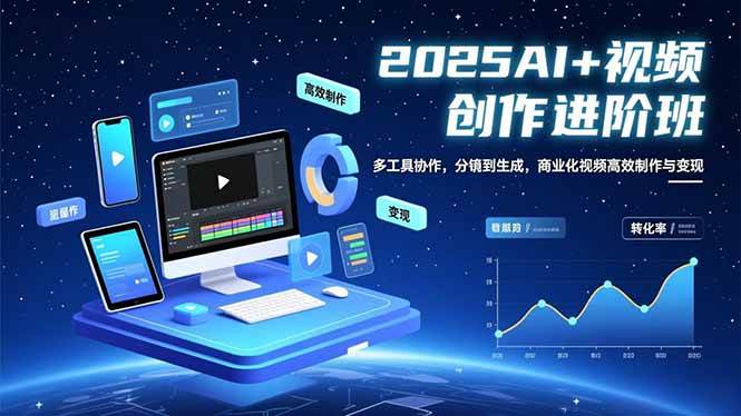 (16622期)AI+视频创作进阶班:多工具协作,分镜到生成,商业化视频高效制作与变现-来福网创