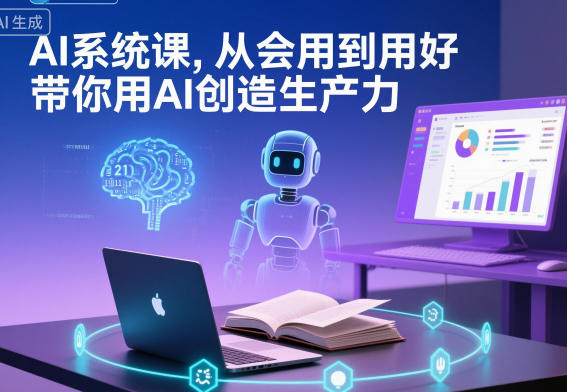 AI系统课,从会用到用好,带你用AI创造生产力-来福网创