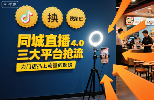 同城直播实操班4.0,三大平台抢流,为门店插上流量的翅膀-来福网创