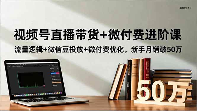 (16684期)视频号直播带货+微付费进阶课:流量逻辑+微信豆投放+微付费优化,新手月销破50万-来福网创