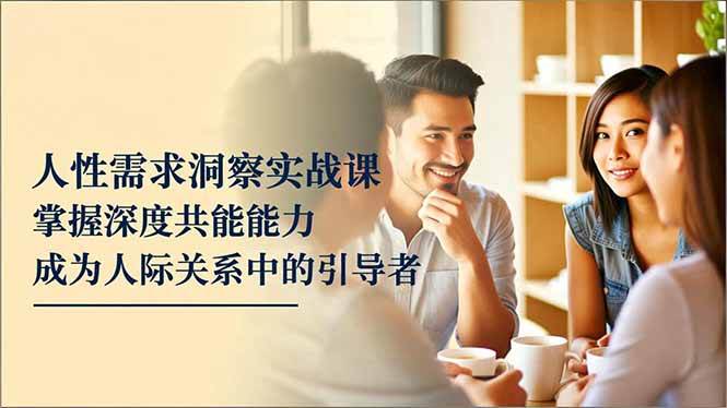 (16683期)人性需求洞察实战课,掌握深度共感能力,成为人际关系中的引导者-来福网创