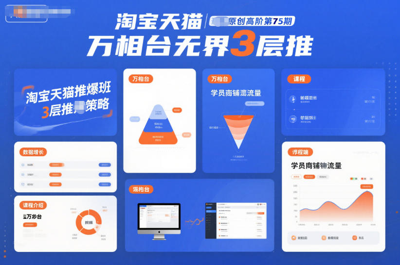 淘宝天猫推爆班原创高阶第75期,万相台无界3层推-来福网创