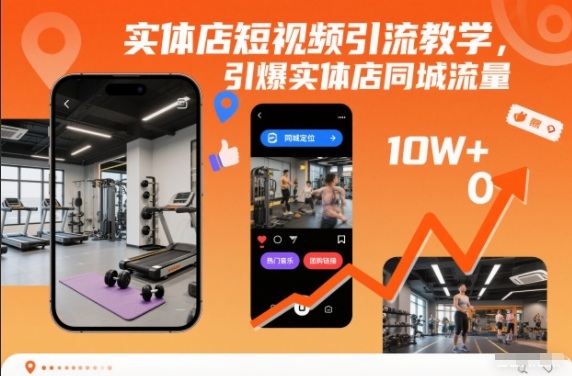 实体店短视频引流教学,引爆实体店同城流量-来福网创