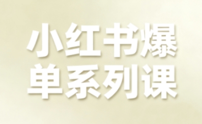 小红书爆单系列课,聚焦小红书电商全链路增长(更新)-来福网创