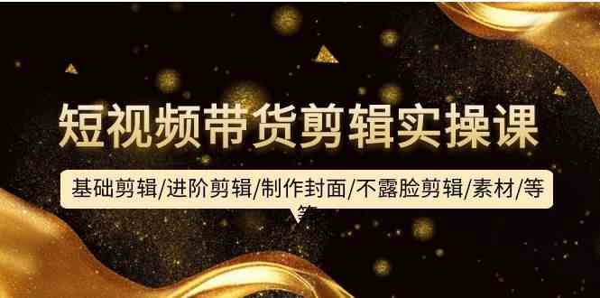 （9887期）短视频带货剪辑实操课：基础剪辑/进阶剪辑/制作封面/不露脸剪辑/素材/等等-来福网创