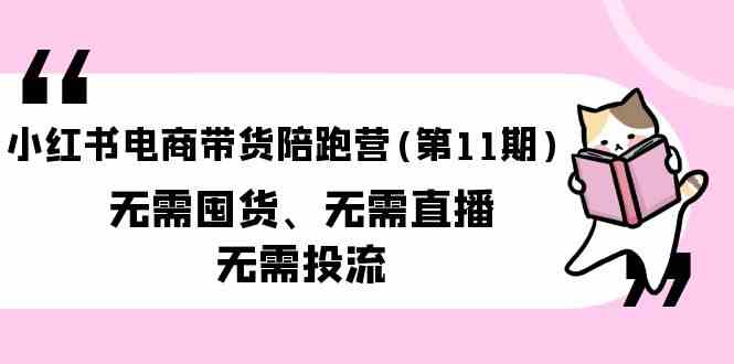 （9996期）小红书电商带货陪跑营(第11期)无需囤货、无需直播、无需投流（送往期10套）-来福网创