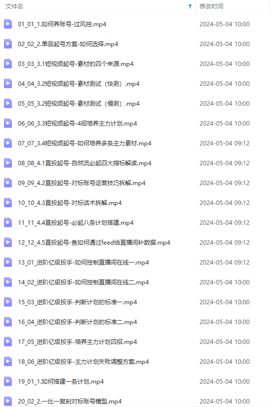 图片[2]-（10297期）2024单品正价起号，直播素材投流选品：选品课+投流课+素材课+卡首屏/100节-来福网创