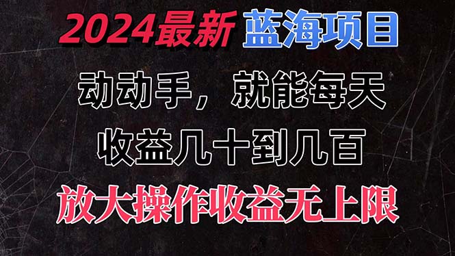 （11470期）有手就行的2024全新蓝海项目，每天1小时收益几十到几百，可放大操作收…-来福网创