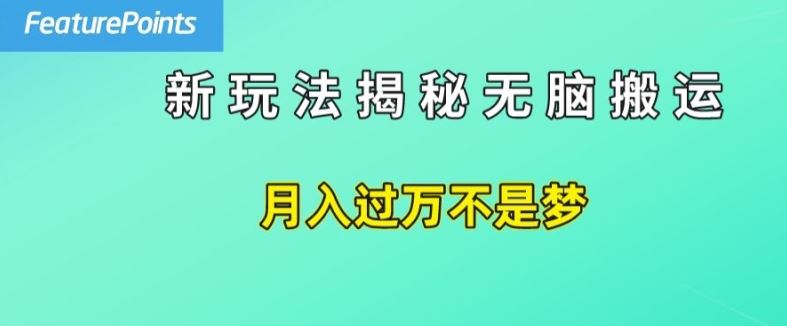 简单操作，每天50美元收入，搬运就是赚钱的秘诀【揭秘】-来福网创