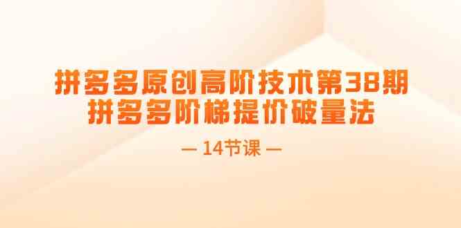 拼多多原创高阶技术第38期，拼多多阶梯提价破量法（14节课）-来福网创
