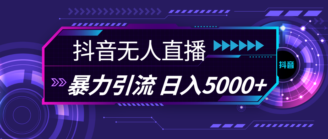 （11709期）抖音无人直播，暴利引流，日入5000+-来福网创