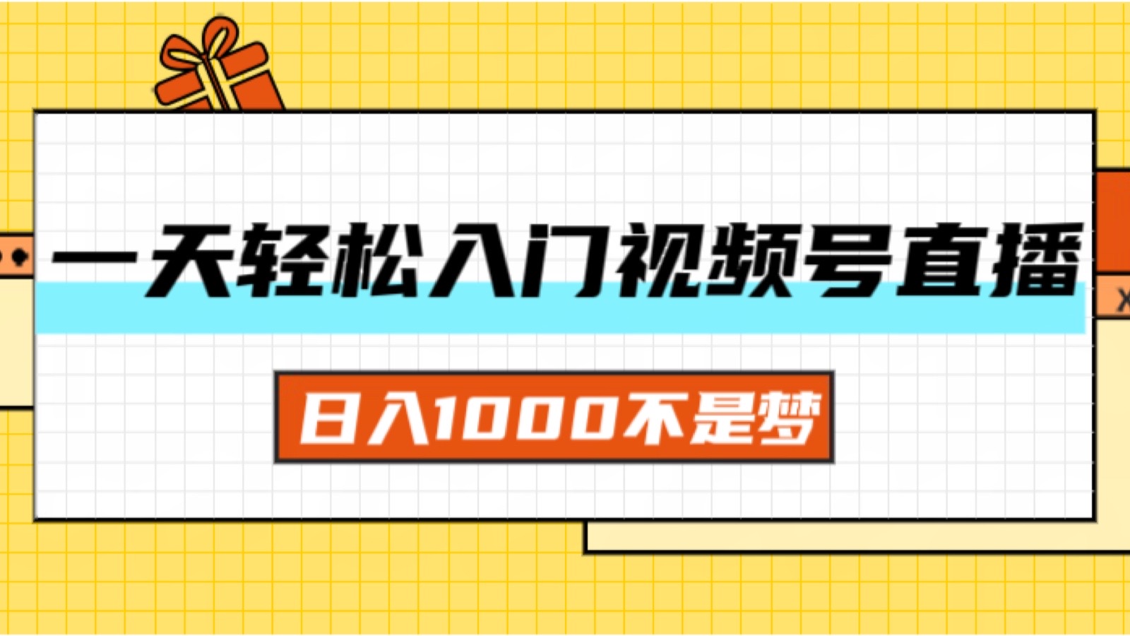 （11906期）一天入门视频号直播带货，日入1000不是梦-来福网创