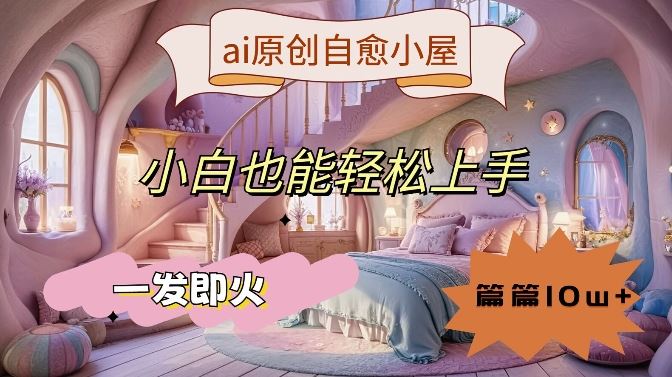 ai原创治愈小屋，小白也能轻松上手，一发即火，篇篇10w+【揭秘】-来福网创