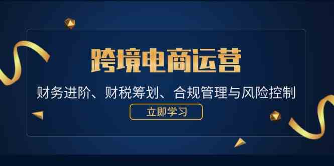 跨境电商运营：财务进阶、财税筹划、合规管理与风险控制-来福网创
