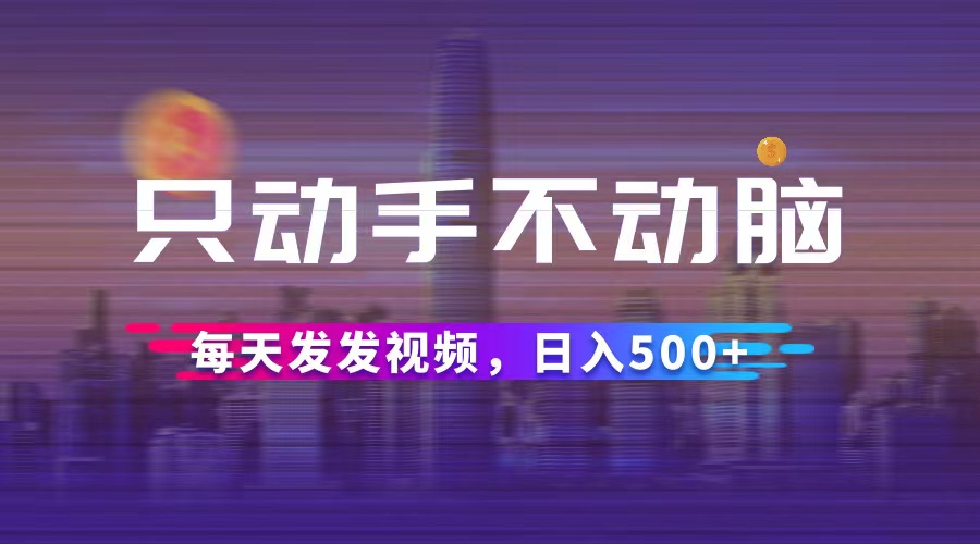 （12638期）只动手不动脑，每天发发视频，日入500+-来福网创
