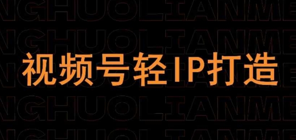 视频号线上课程，视频号轻IP打造-来福网创