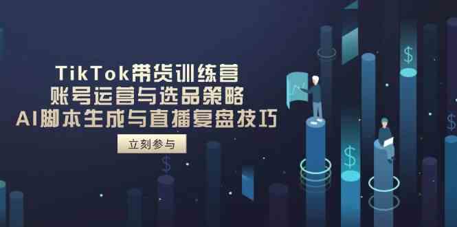 TikTok带货训练营，账号运营与选品策略，AI脚本生成与直播复盘技巧-来福网创