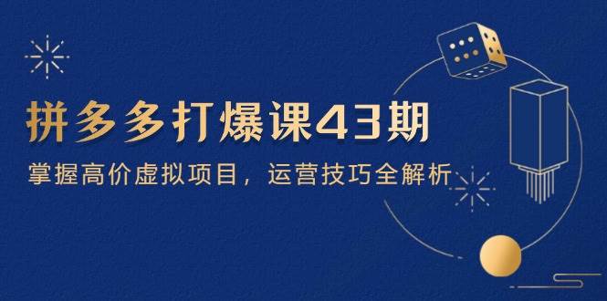 （14546期）拼多多打爆课第 43 期，掌握高价虚拟项目，运营技巧全解析（15节）-来福网创