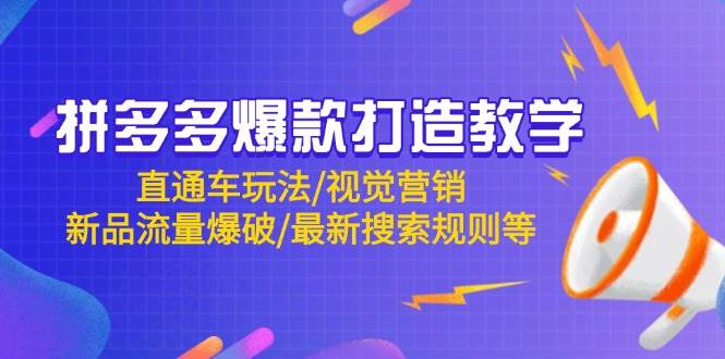 （14681期）拼多多爆款打造教学：直通车玩法/视觉营销/新品流量爆破/最新搜索规则等-来福网创