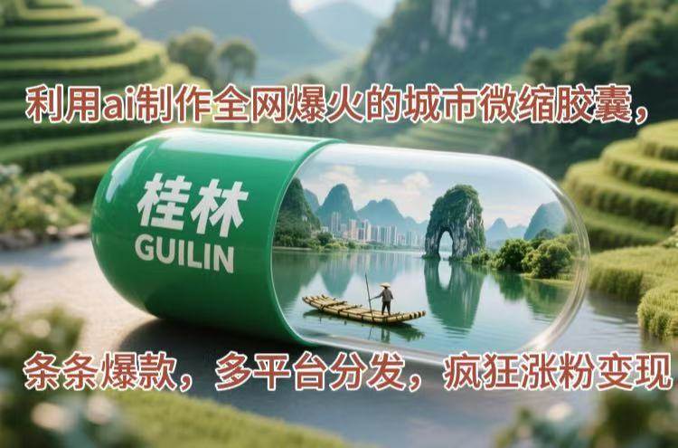 （14704期）利用ai制作全网爆火的城市微缩胶囊，条条爆款，多平台分发，疯狂涨粉变现-来福网创