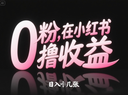 0粉在小红书撸收益，日入几张-来福网创