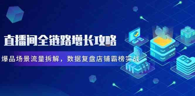 直播间全链路增长攻略，爆品场景流量拆解，数据复盘店铺霸榜实战-来福网创