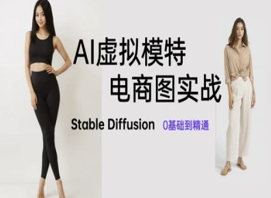 AI虚拟模特电商图实战，AI绘画Stable Diffusion 0基础到精通-来福网创