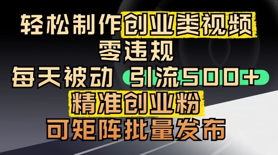 抖音引流创业粉，几分钟一个视频，非常暴力，小白直接可上手操作-来福网创