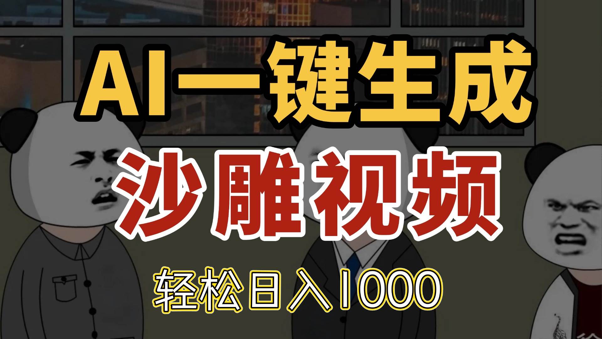 （14756期）AI一键生成沙雕视频，一条视频千万播放，轻松日入1000-来福网创