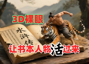 书本人物裸眼3D视频，新的玩法，流量超猛，保姆级教程-来福网创