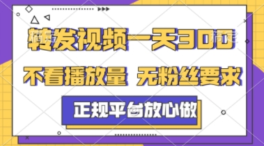 转发视频一天3张+，正规平台放心做，不看播放量，不看粉丝量，一个任务几分钟完成【揭秘】-来福网创