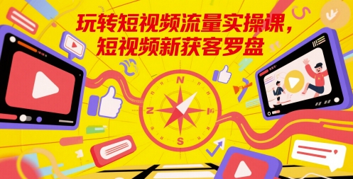 玩转短视频流量实操课，短视频新获客罗盘-来福网创