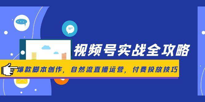 （14925期）视频号实战全攻略，爆款脚本创作，自然流直播运营，付费投放技巧-来福网创