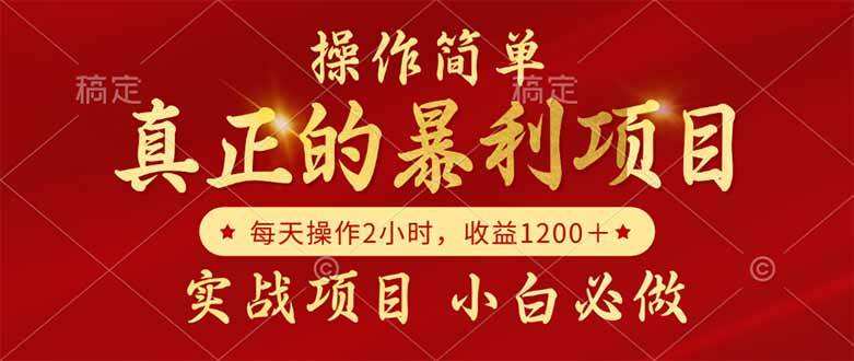 （14978期）真正的暴利项目，操作简单，每天收益1200＋，自己做老板-来福网创