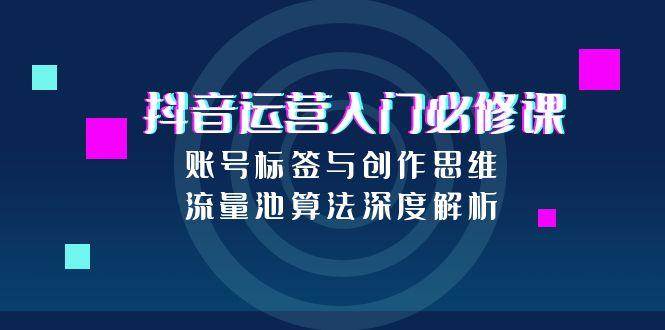 （15149期）抖音运营入门必修课，账号标签与创作思维，流量池算法深度解析-来福网创