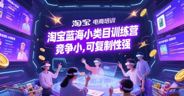 淘宝蓝海小类目训练营， 竞争小，可复制性强-来福网创